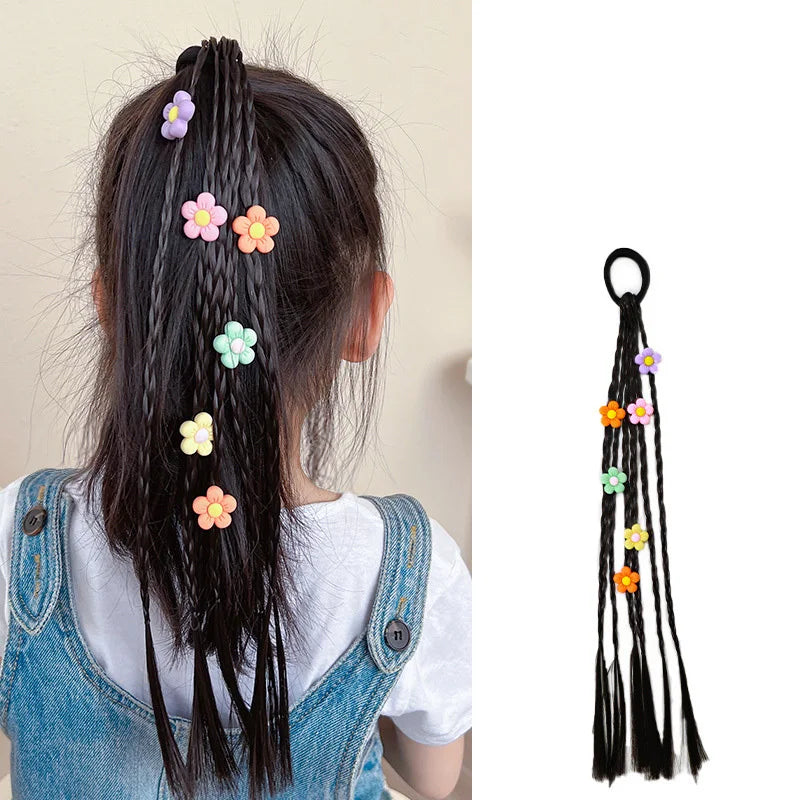 Floral Charm Ponytail Kids Hair Bands - Image 6