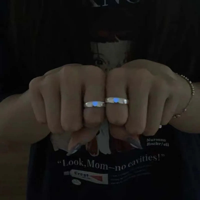 Eternal Love Luminous Heart Couple Gift Ring - Image 4