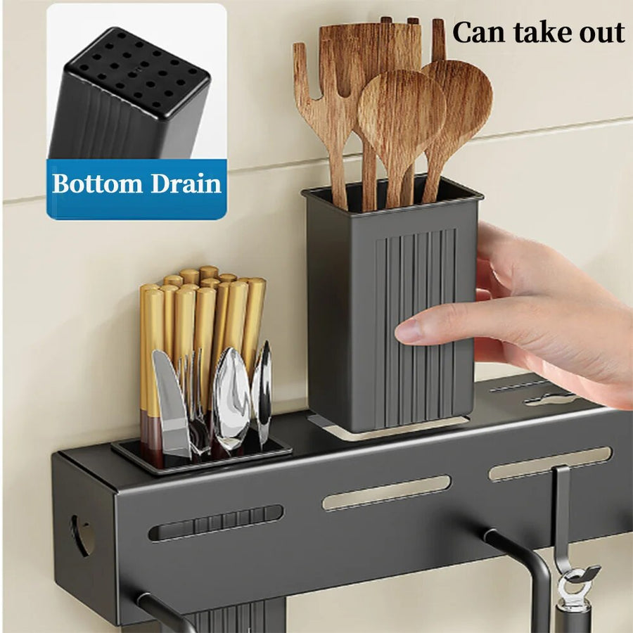 Modern Wall-Mounted Kitchen Organizer Tool Station - Image 1