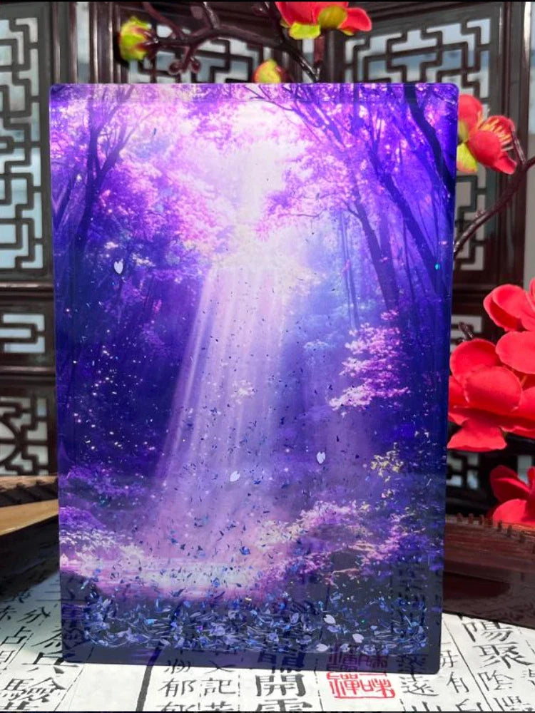 Dynamic Early Morning Bamboo Forest Acrylic Decors - Image 1