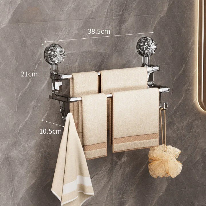Double Rod Strong Suction Power Towel Rack - Image 11