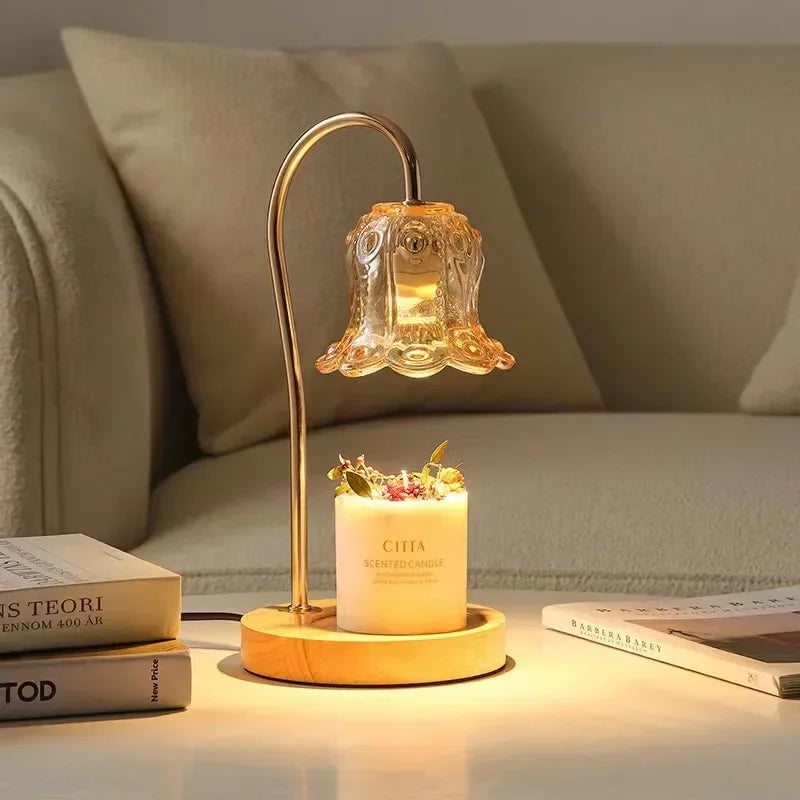 Flower-Shaped Warm Audience Candle Warmer Lamp - Image 1