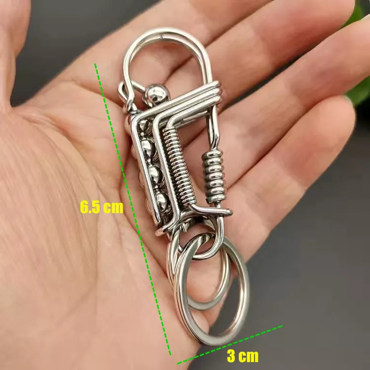 Iron Weave Stainless Matte-Finish Keychain - Image 6