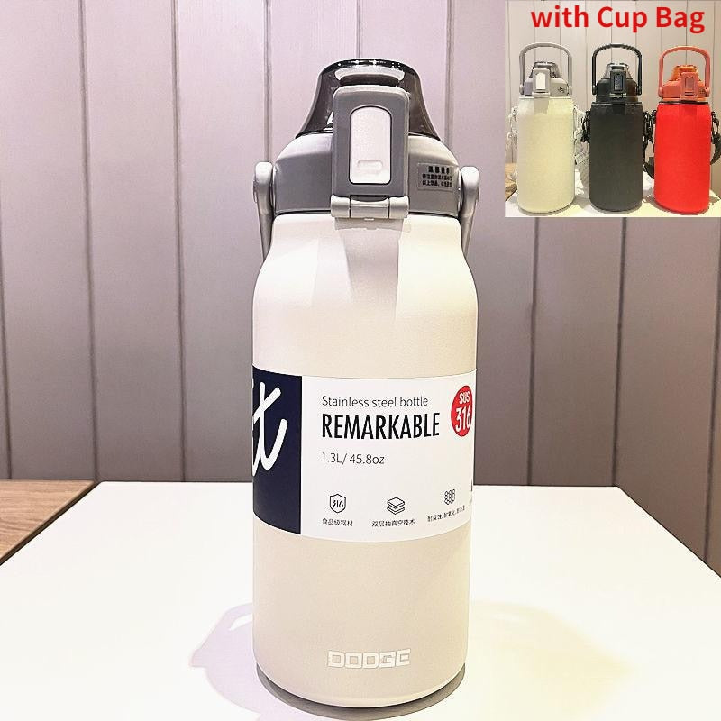 Stainless Steel Built-in Straw Camping Thermos - Image 6