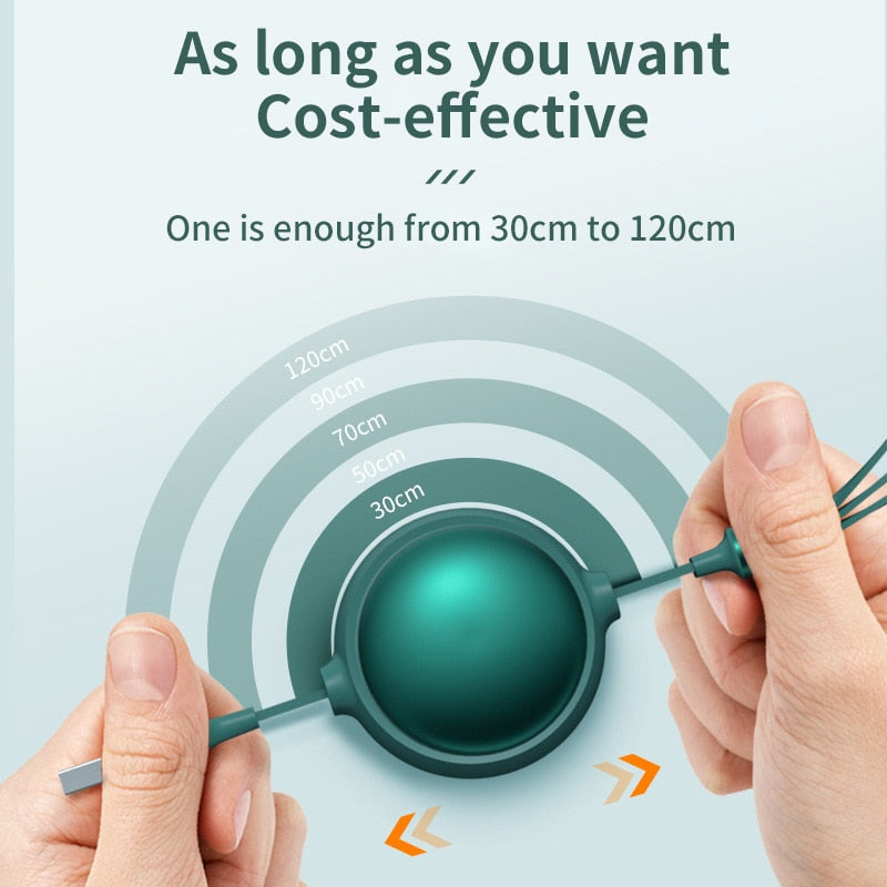 3in1 Retractable Fast Charging Cable - Image 5