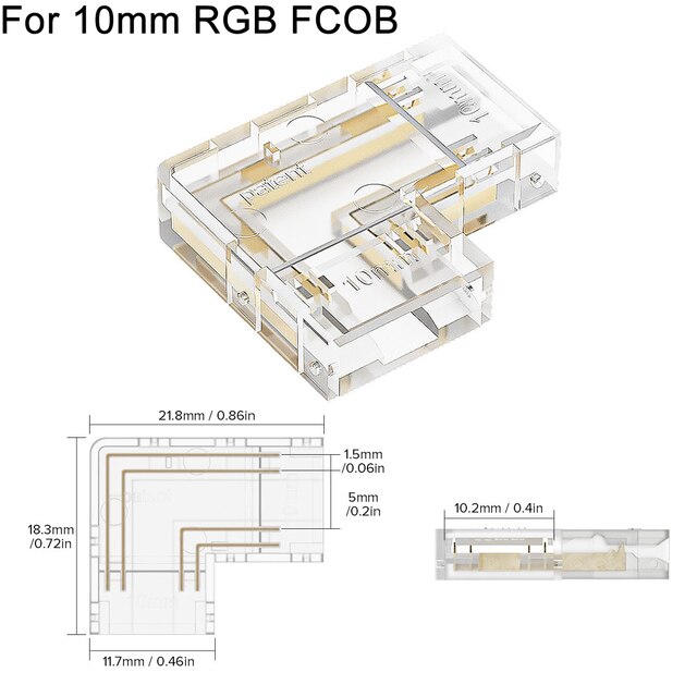 L Shaped Transparent LED Strip Connector - Image 7
