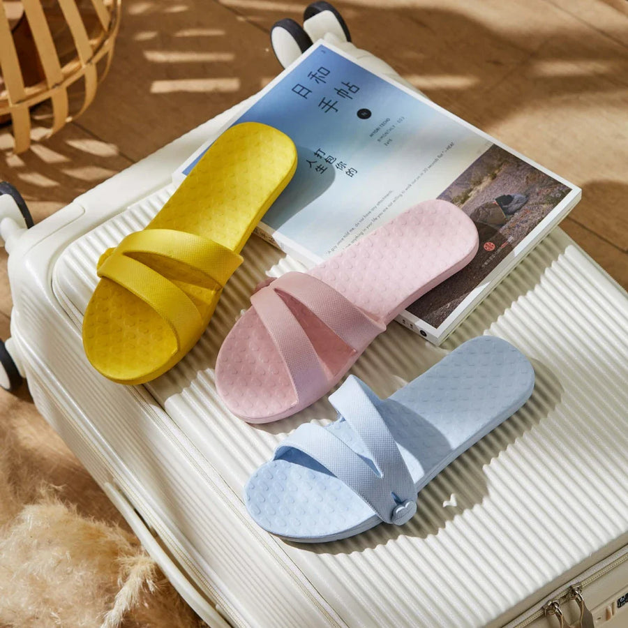 All Season Colorful Foldable Travel Slippers - Image 0
