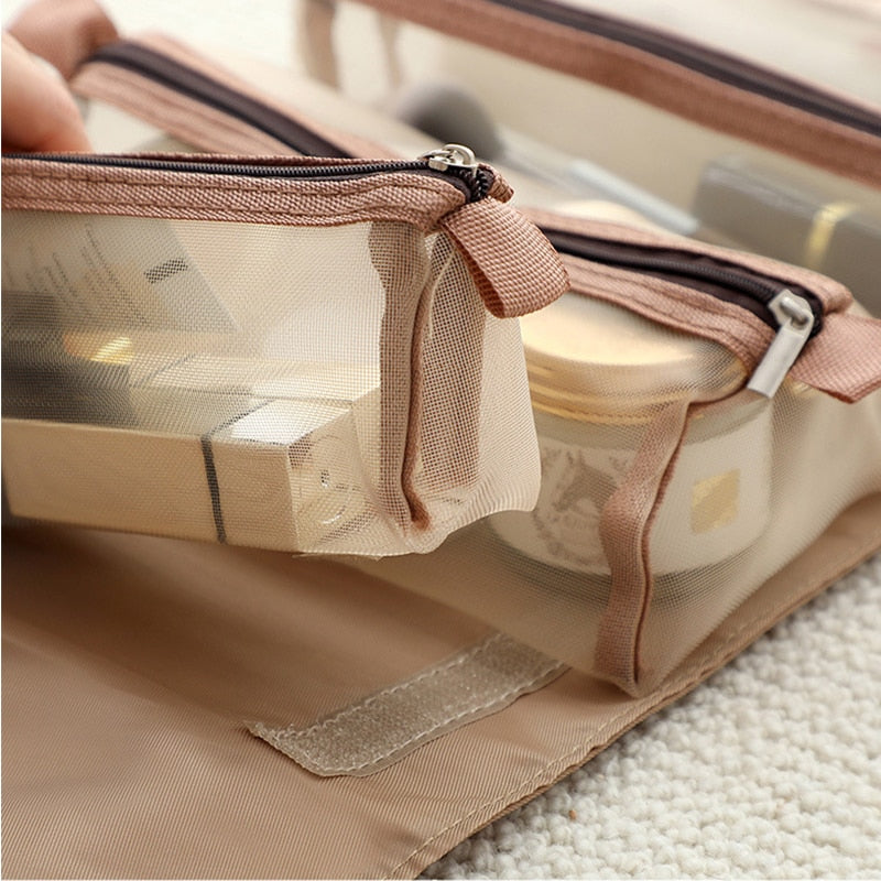 Foldable Detachable Mesh Cosmetic Travel Bag - Image 10