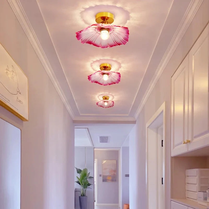 Blush Bloom Vintage Glass Pendant Light