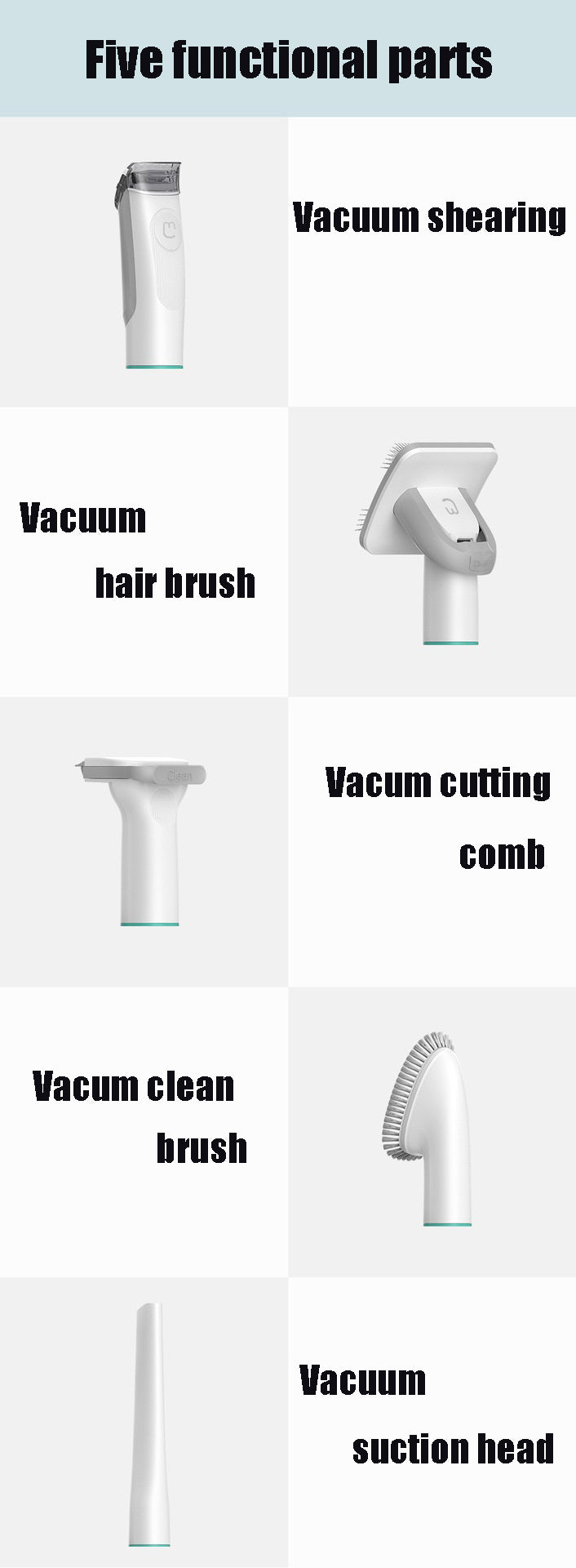 6in1 Electric Pet Grooming Vacuum Cleaner - Image 6