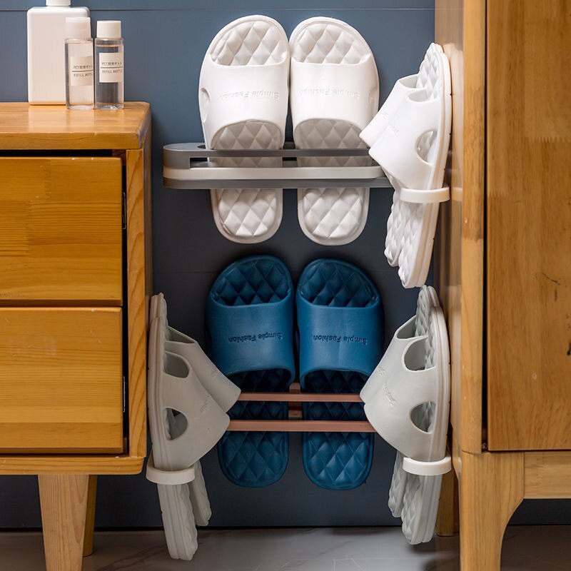 Self-Adhesive Foldable Shoe Rack - Image 1