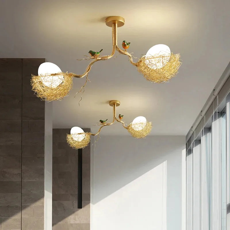 Bird Nest Egg Rustic Minimalist Lamp - Image 3