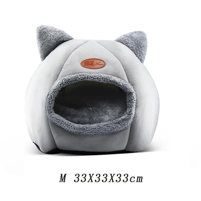 Fluffy Cave Cozy Indoor Cat Bed - Image 6