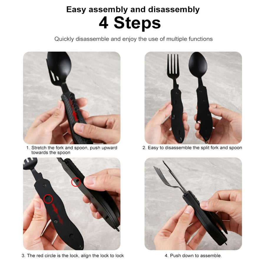 4in1 Easy Cary Travel Cutlery Tool - Image 9