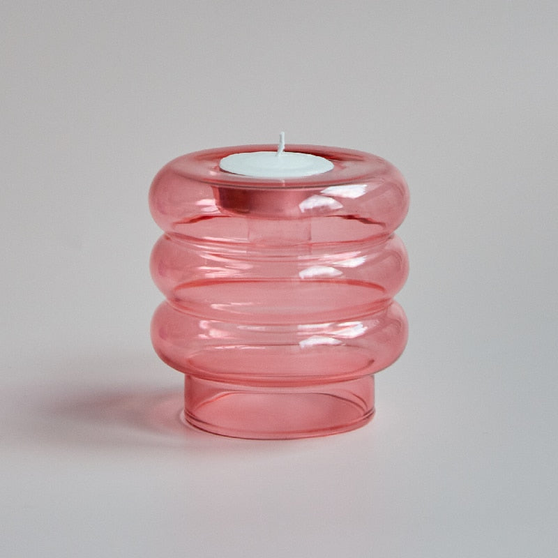 Dual Glass Spiral Candle Holder - Image 6