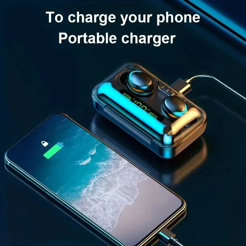 Digital Display Wireless Bluetooth Waterproof Earbuds - Image 2
