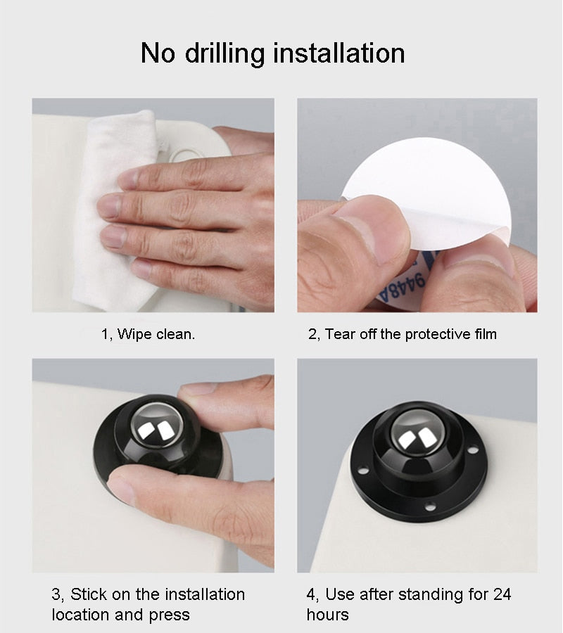 Home Helper Self-Adhesive Mini Furniture Wheels - Image 6