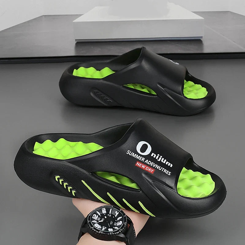 Orange Fire Casual Beach Massager Slippers - Image 6