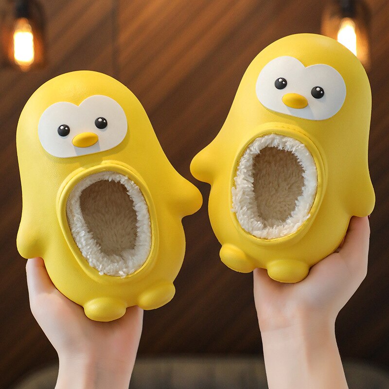 Mini Penguin Waterproof Warm Kids Slippers - Image 1