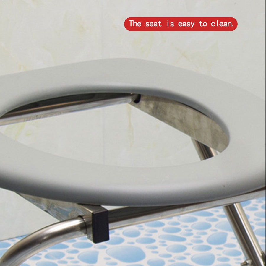 Senior Support Bathroom Helper Foldable Potty Chair - Image 2
