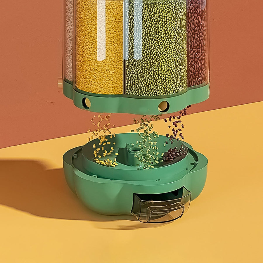 6-Grid Rotating Grain Storage Dispenser - Image 1