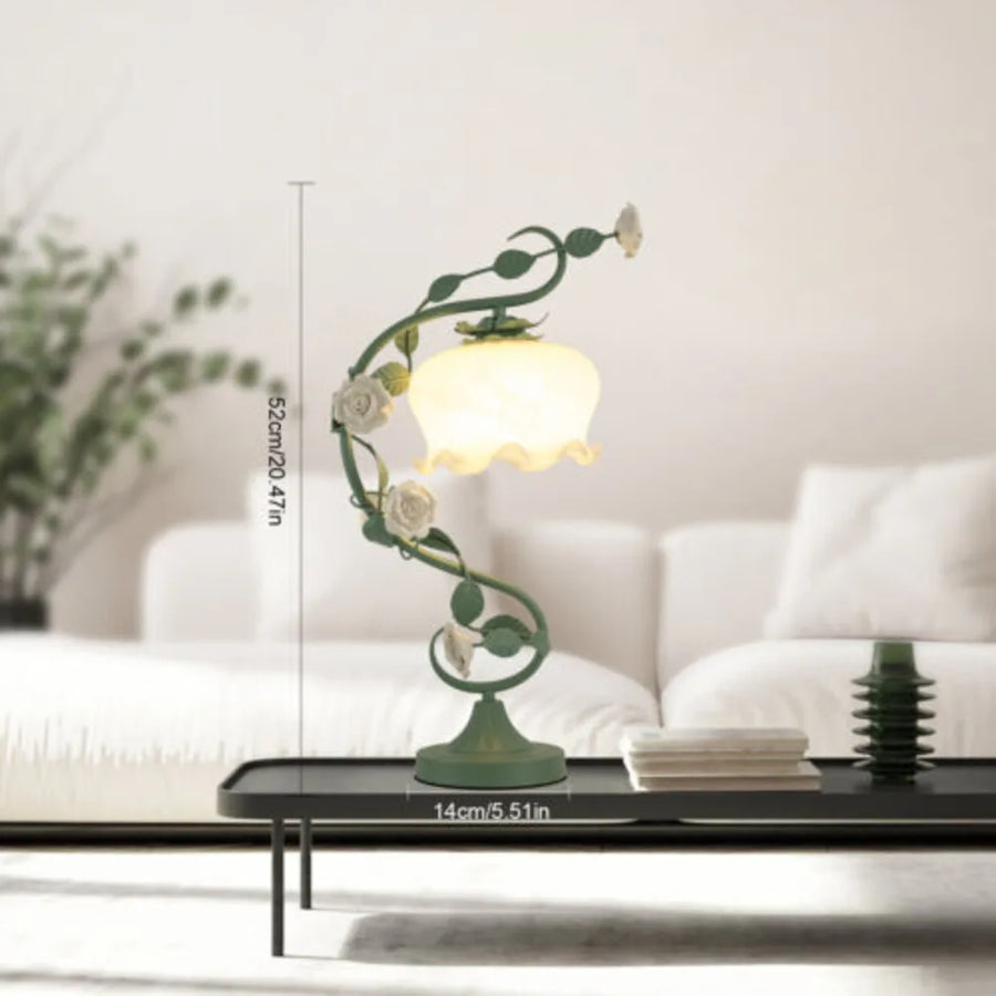 Artistic Nature-Themed Flower Desk Lamp - Image 2