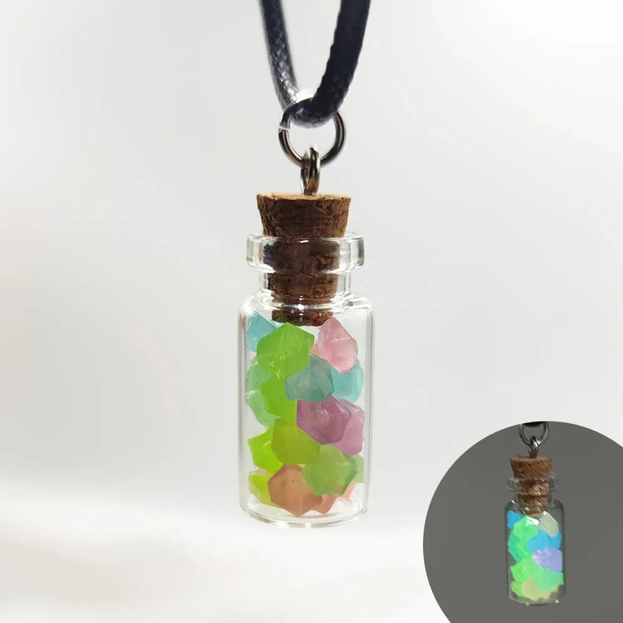 Glowing Captured Spooky Ghost Bottle Necklace - Image 3