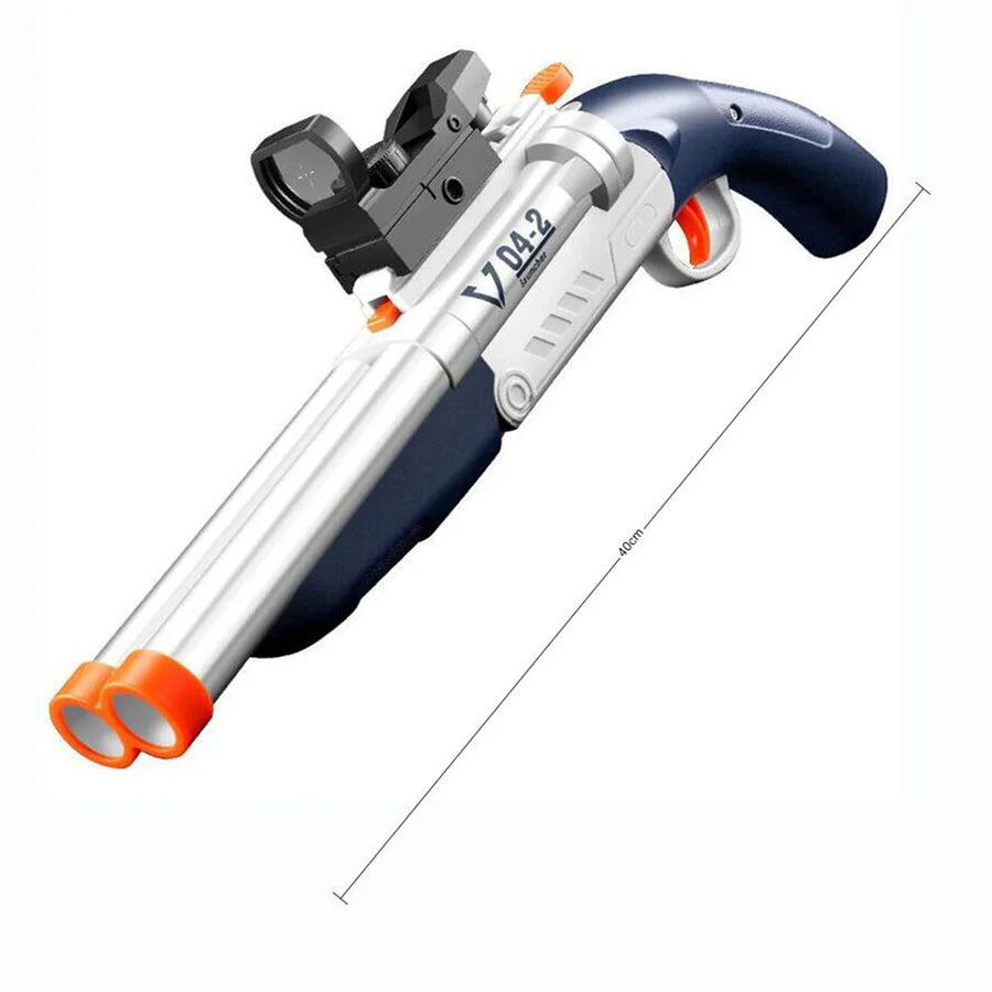Double Barrel Soft Bullet Launcher Toy Gun - Image 4