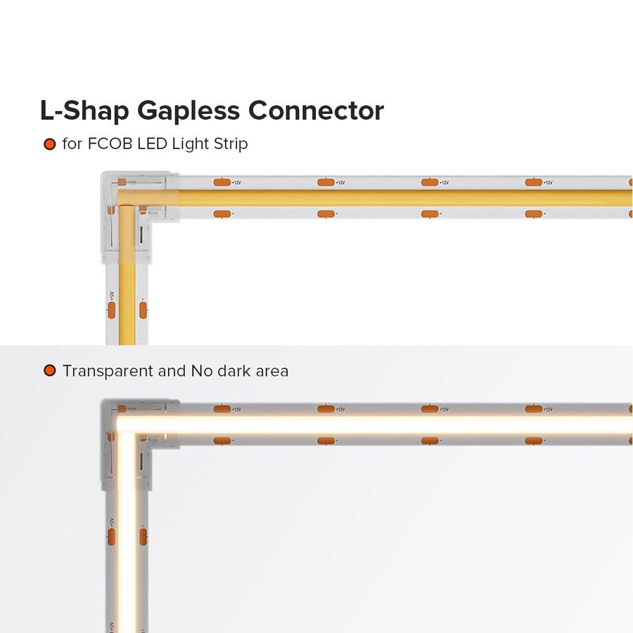 L Shaped Transparent LED Strip Connector - Image 1