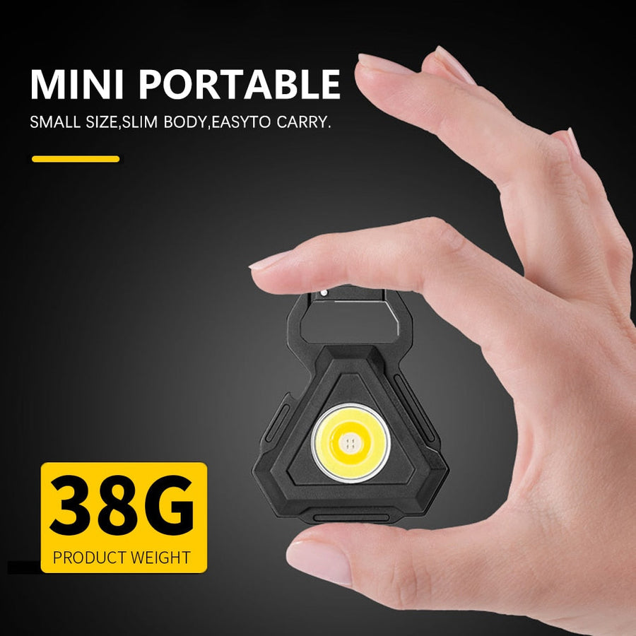 Mini LED Flashlight USB Bottle Opener Keychain - Image 5