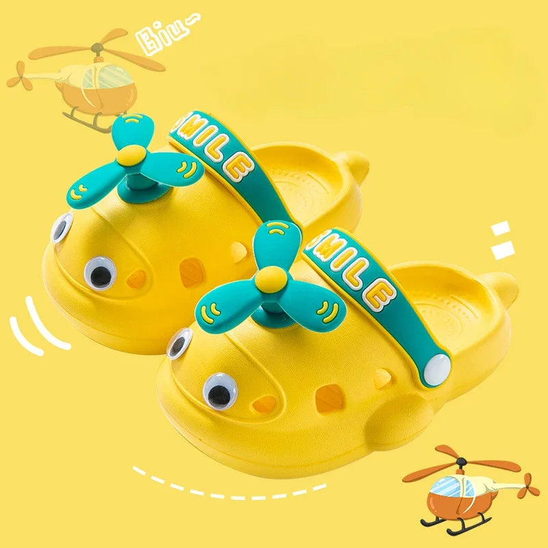 Cute Helicopter Kids Soft Slippers - Image 10