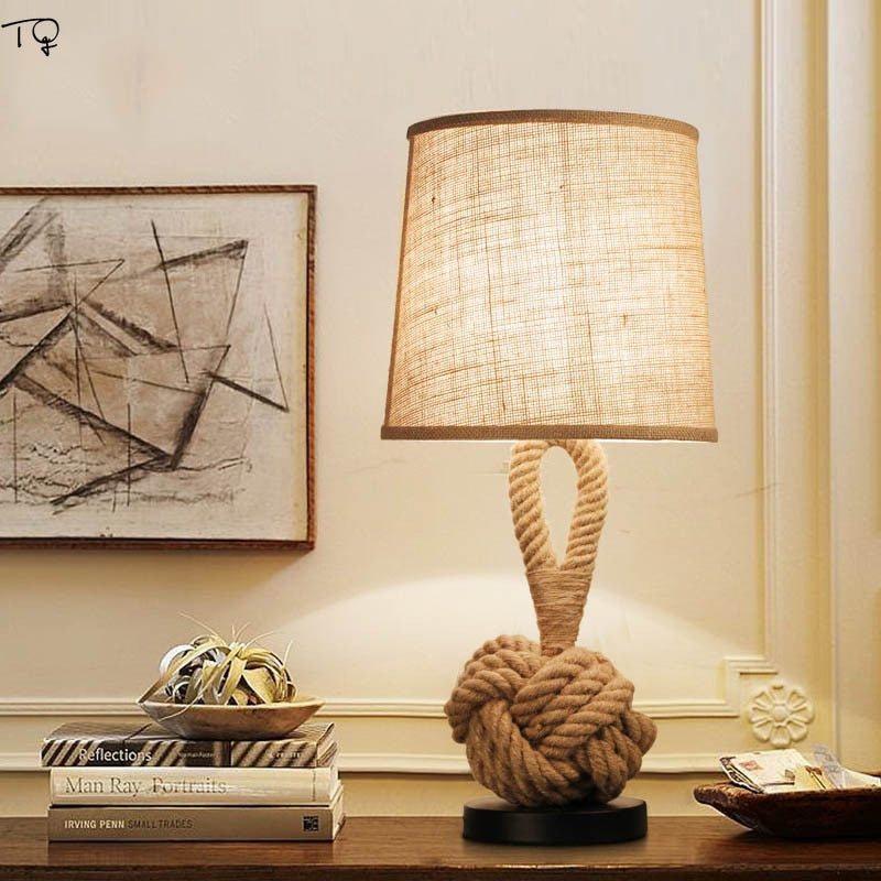 American Retro Rope Table Lamp - Image 2