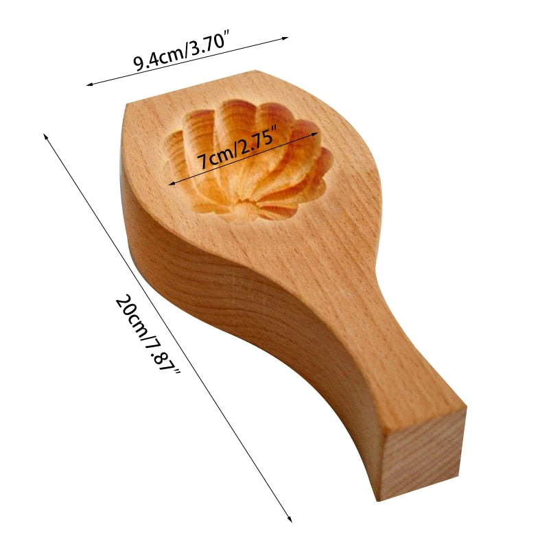 Wooden Moon Dumpling Maker Mold - Image 5