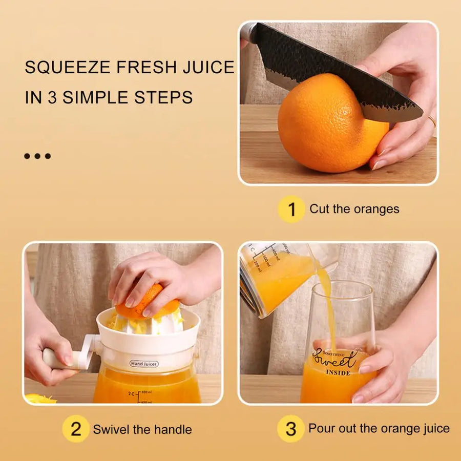 Dual Press Hand Powered Effortless Lemon Fruit Juicer - Image 2