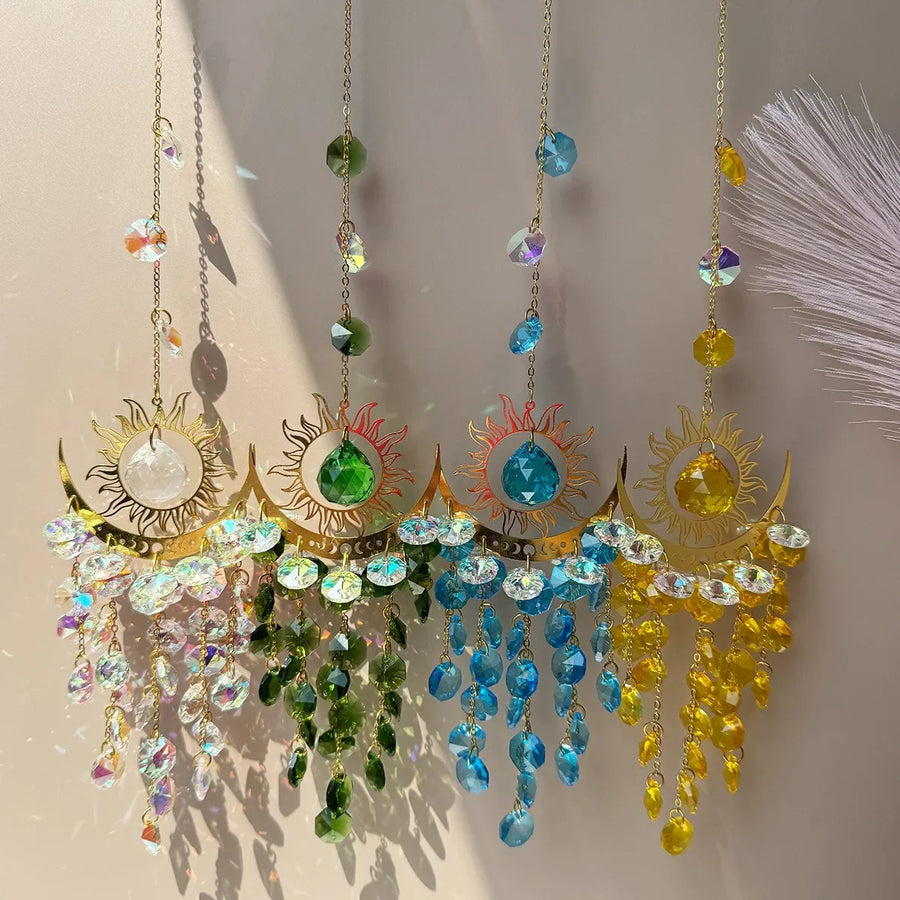 Radiant Moonlit Quartz Prism Suncatcher - Image 1