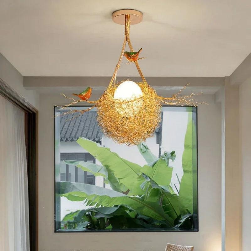 Bird Nest Egg Rustic Minimalist Lamp - Image 2