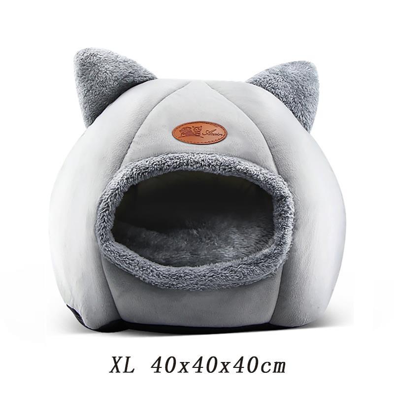 Fluffy Cave Cozy Indoor Cat Bed - Image 8