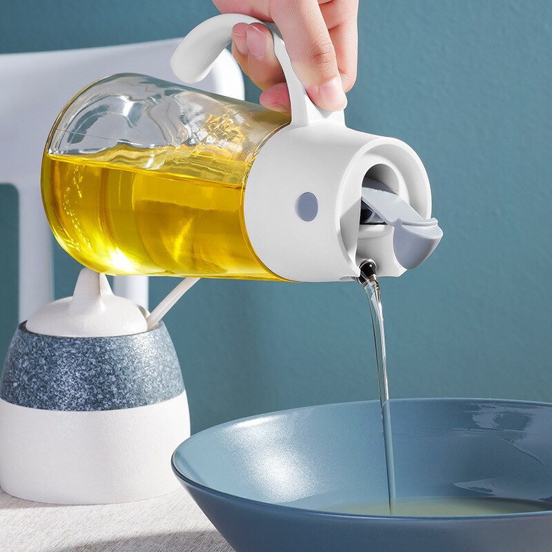 Automatic Leak-Proof Glass Oil Dispenser Bottle - Image 3