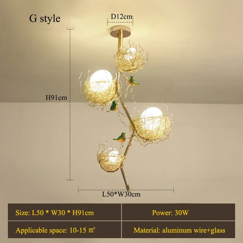 Bird Nest Egg Rustic Minimalist Lamp - Image 12