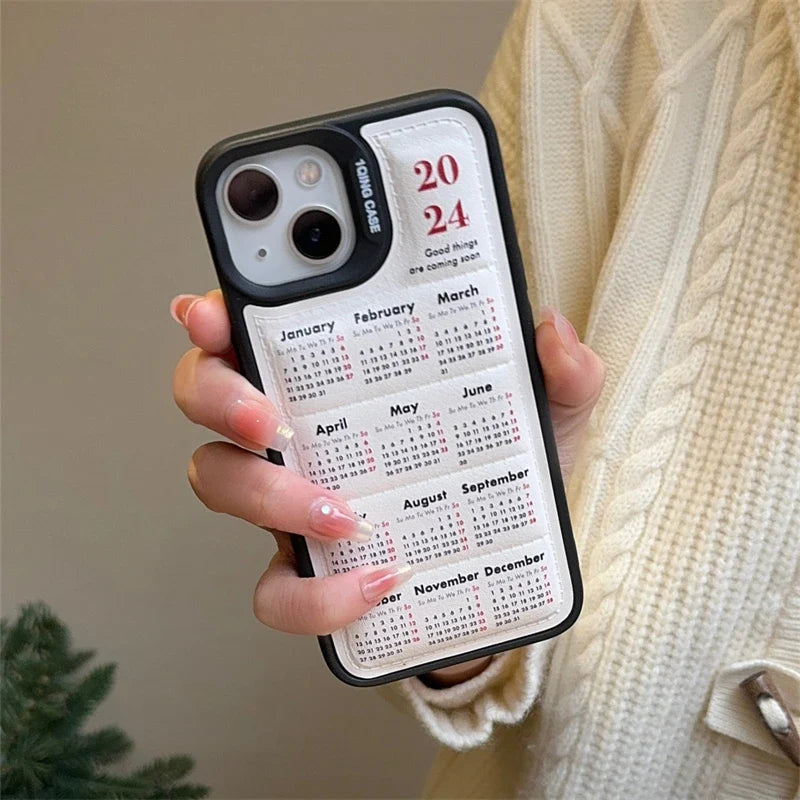 2024 Calendar Time Wrap iPhone Case - Image 1