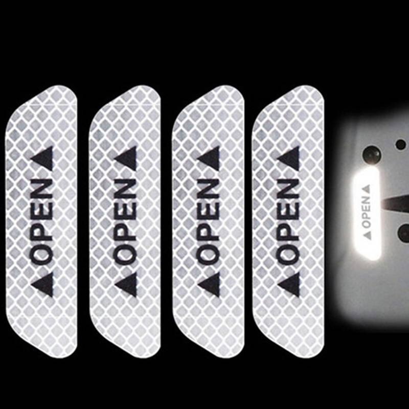 4PCS City Light Reflective Alert Stickers - Image 7