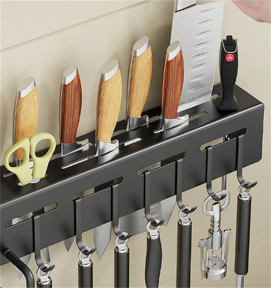 Modern Wall-Mounted Kitchen Organizer Tool Station - Image 3