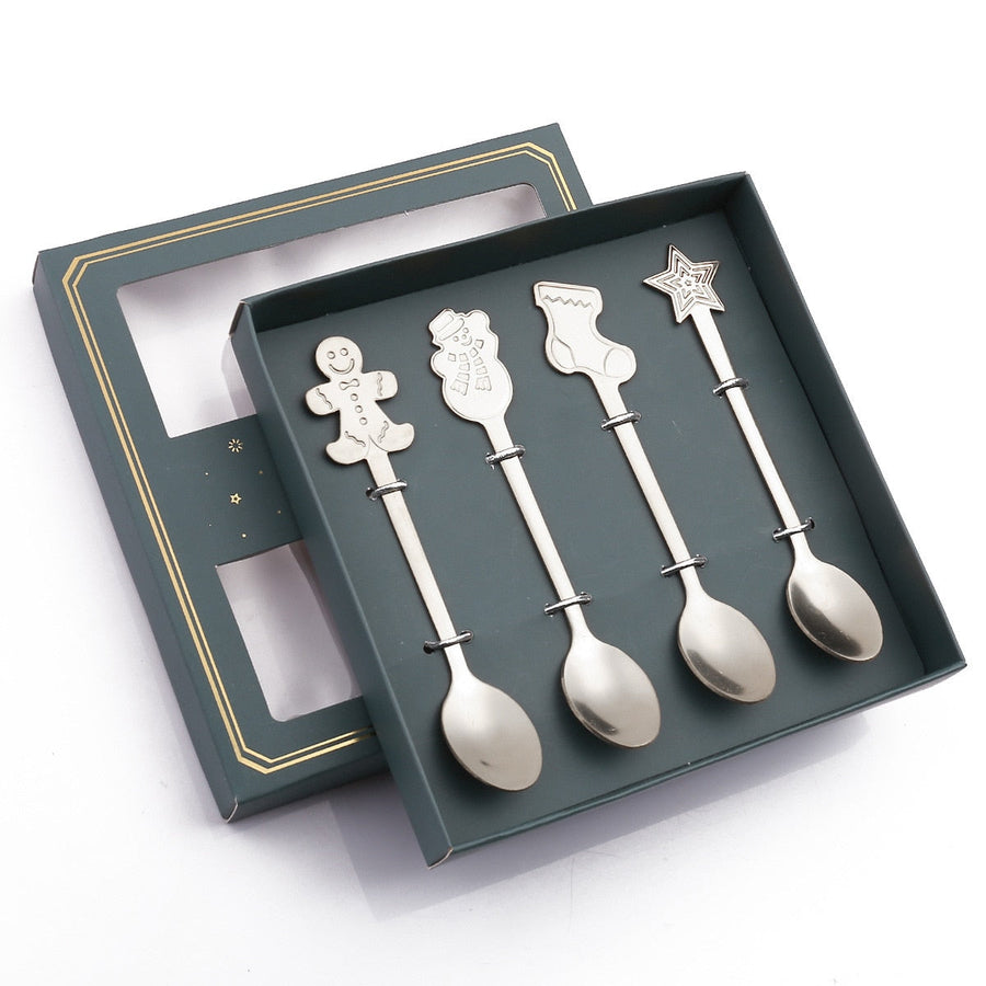 4Pcs Christmas Best Wishes Tableware Set - Image 10