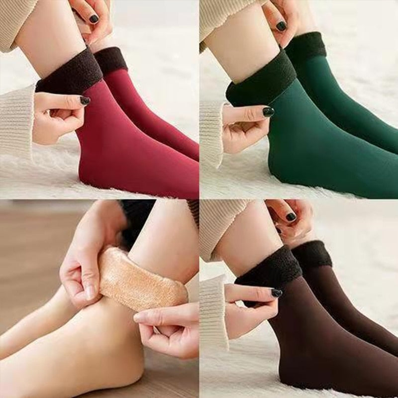 Thermal Touch Winter Warm Solid Thick Socks - Image 5