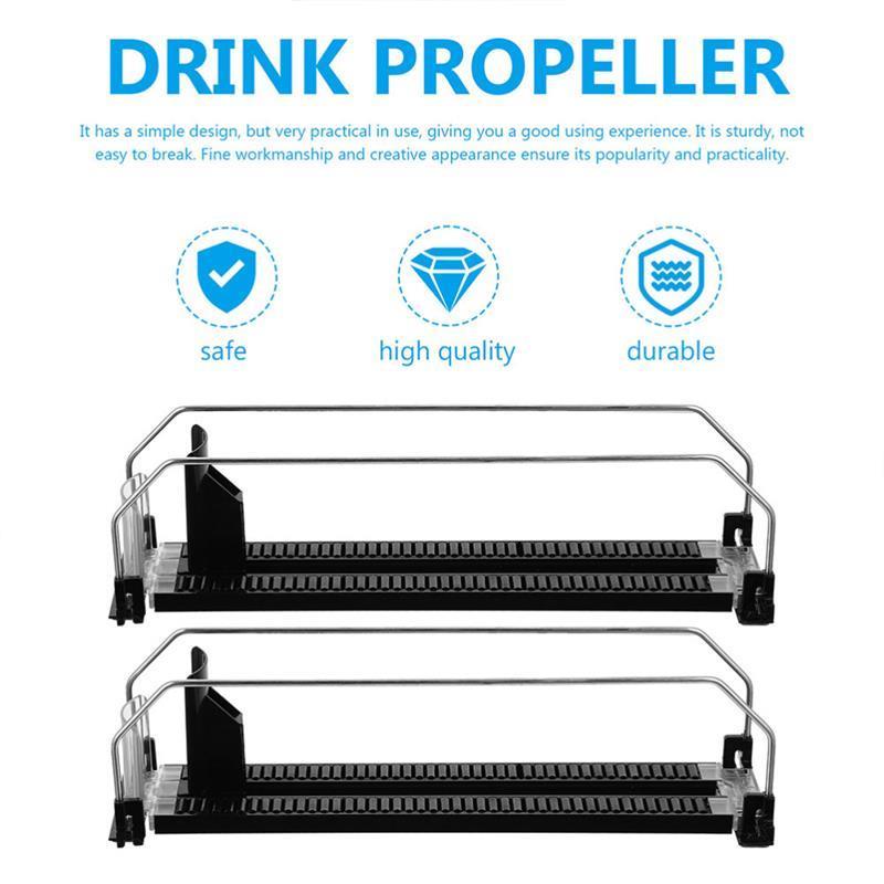 Auto Drink Pusher Refrigerator Organizer Rack - Image 1