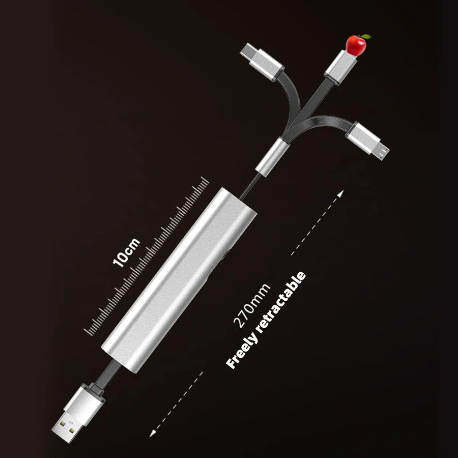 3in1 Metal Anti-Scratch Fast USB Smart Charging Cable - Image 5