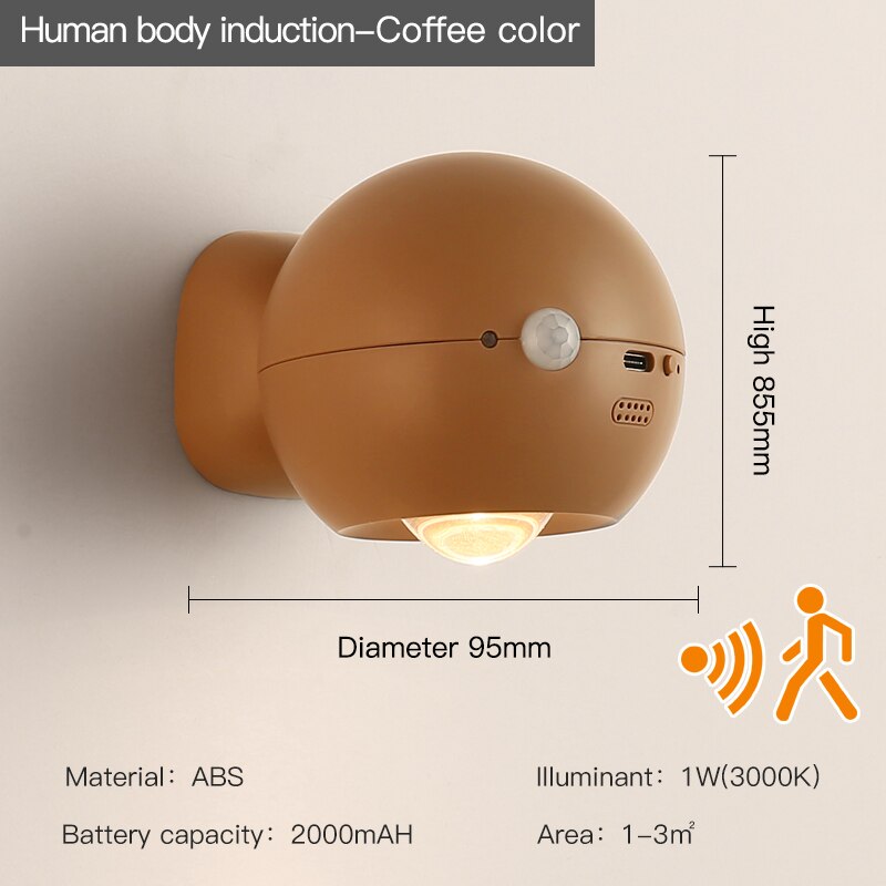 Eye Project Motion Sensor Rechargeable Wall Lamp - Image 5