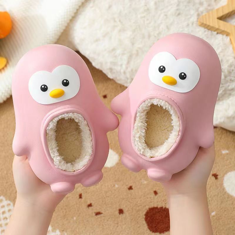 Mini Penguin Waterproof Warm Kids Slippers - Image 0