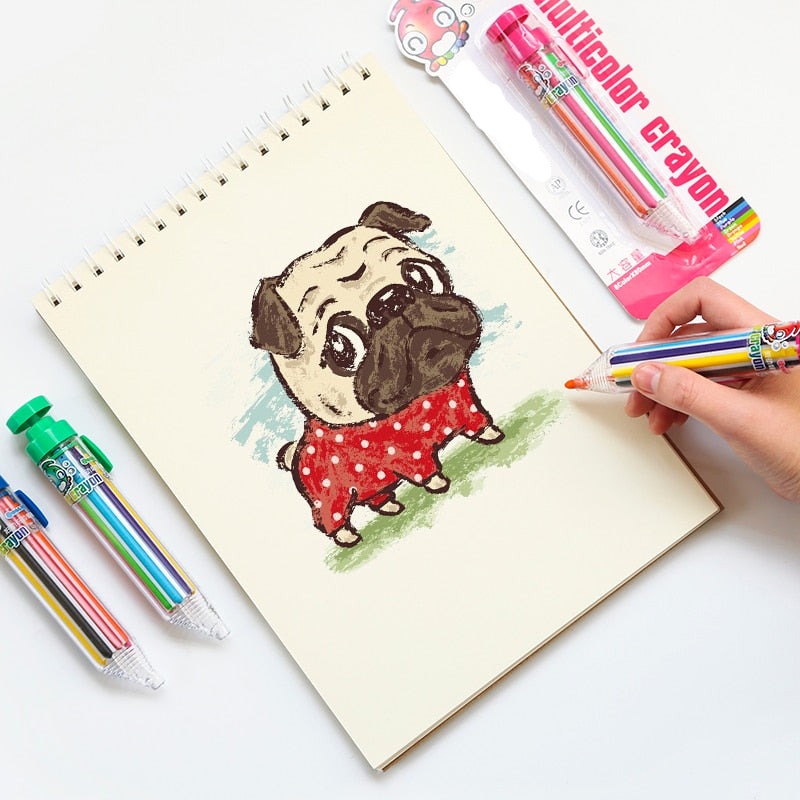 Retractable Kids Multi Coloring Pen - Image 1