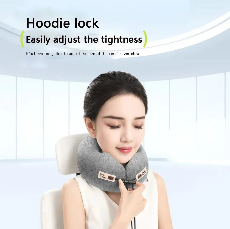 U-Shaped Memory Foam Soft Built-in Storage Case Travel Pillow - Image 3